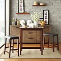 ETHAN HOME Nova Cherry 3-piece Kitchen Counter Height Dining Set