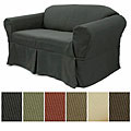 Elegant Ribbed Loveseat Slipcover