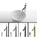 Kraus Round Ceramic Vessel Sink/ Bruno Bathroom Faucet