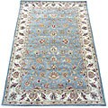 Indo Mahal Hand-tufted Light Blue/ Ivory Rug (5'3 x 8'2)