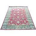 Free indicative roadmap for Mahal rug Free Indo Mahal Red/ Green Rug (7'3 x 9'3)