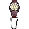 Dakota Men's Brown Leather Hanger Carabiner Watch