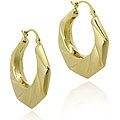 18k Gold/ Sterling Silver Hoop Earrings