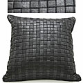 Polyester Black Rattan Weave Pillow Cover
