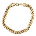 Caribe Gold 14k over Sterling Silver 8.5-inch Miami Cuban Link Bracelet