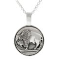 Sterling Silver Buffalo Coin Necklace