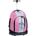 J World 'Twinkle' 18-inch Pink Rolling Backpack with Lightning Wheels