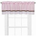 Bacati Metro Pink/ White/ Chocolate Valance