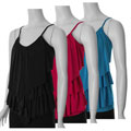 Adi Designs S Max Women's Tiered Spaghetti Strap Knit Top