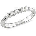 Miadora 10k White Gold 1/10ct TDW Diamond Ring (I-J. I2)