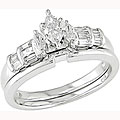 14k White Gold 1/2ct TDW Diamond Bridal Set (H-I, SI2)
