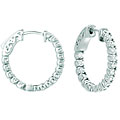 14k Gold 1ct TDW Diamond Hoop Earrings (H-I, I1)