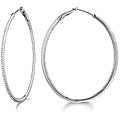 14k White Gold 5/8ct TDW Diamond Hoop Earrings (G-H, I1-I2)