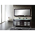 Espresso Double-sink Bathroom Vanity Set