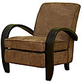 Microfiber Upholstery Brown Club Chair