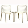 White Modern Accent/ Dining Chairs (Set of 2)