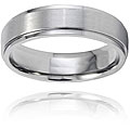 Brushed and Polished Titanium Ring