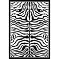 Alexa Zebra Animal Print Black/ White Rug (7'10 x 10'10)