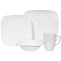 Corelle Square Pure White 16-piece Dinnerware Set