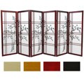 Wood Bamboo Tree 4-foot/ 6-panel Shoji Room Divider (China)