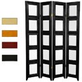 Wood Double-sided Photo 4-panel Room Divider (China)