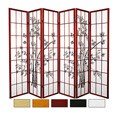 Wood 6-foot 6-panel Lucky Bamboo Room Divider (China)