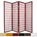 Wood and Rice Paper 5-foot 4-panel Windowpane Room Divider (China)