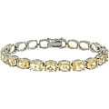 Glitzy Rocks Sterling Silver 33 TGW Citrine Bracelet
