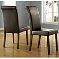 Dorian Parson Black Bi-cast Vinyl Side Chairs (Set of 2)