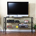 Distressed Metal/ Glass TV Stand