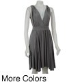 AtoZ Women's Roman V-neck Mini Dress