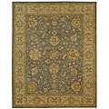 Handmade Antiquities Jewel Grey Blue/ Beige Wool Rug (12' x 15')