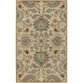 Hand-tufted Coliseum Beige Wool Rug (8' x 11')