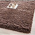 Hand-woven Solo Chocolate Shag Rug (5' x 8')