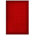Hand-tufted Bordered Red Wool Rug (6' x 9')