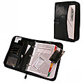 Bond Street Black Koskin Leather Look Non-dated Zippered Day Planner