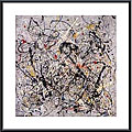 Instructions on 1950 Rockola Rocket Jukebox Jackson Pollock 'Number 18, 1950' Metal Framed Art Print