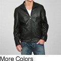 IZOD Men's New Zealand Lambskin Stand Collar Jacket