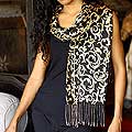 Silk 'Nocturnal Royale' Batik Scarf (Indonesia)