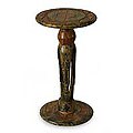 Wood 'Three Heads' Accent Table (Ghana)