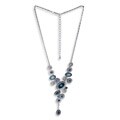 Silvertone Blue Beaded 'Evil Eye' Necklace