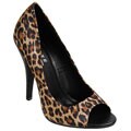 Glaze by Adi Women's Leopard Print Peep-toe Pumps