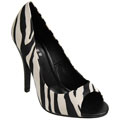 Glaze by Adi Women's Zebra Print Peep-toe Pumps