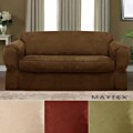 Maytex Piped Suede 2-piece Loveseat Slipcover