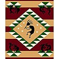 Kokopeli Southwestern Burgundy Rug (8' x 11')