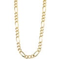 Sterling Essentials 14K Gold over Silver 24-inch Figaro Chain (6 mm)
