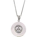 Sterling Silver 1/4ct TDW Diamond Peace Necklace (J-K, I3)