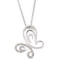 Sterling Silver 1/5ct TDW Diamond Butterfly Necklace (J-K, I3)