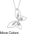 Sterling Silver Diamond Accent Butterfly Necklace