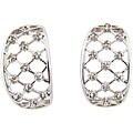 Sterling Silver 1/4ct TDW Diamond Lattice Earrings (J-K, I3)